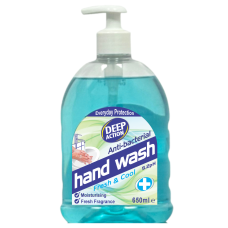 Deep Action Anti-Bacterial Hand Wash Fresh & Cool Dispenser Pump 650ml